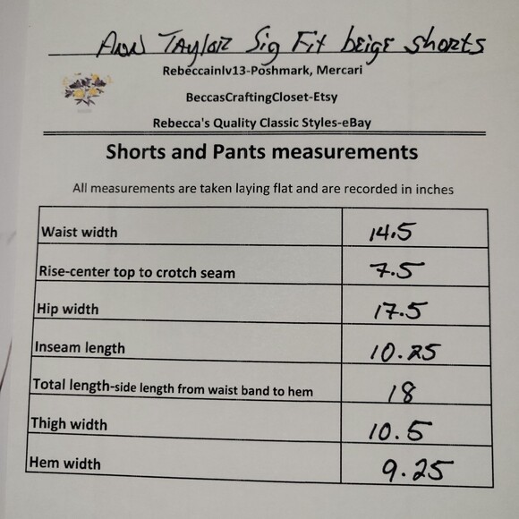 Ann Taylor signature fit cream beige size 0 Bermuda shorts - Picture 8 of 8
